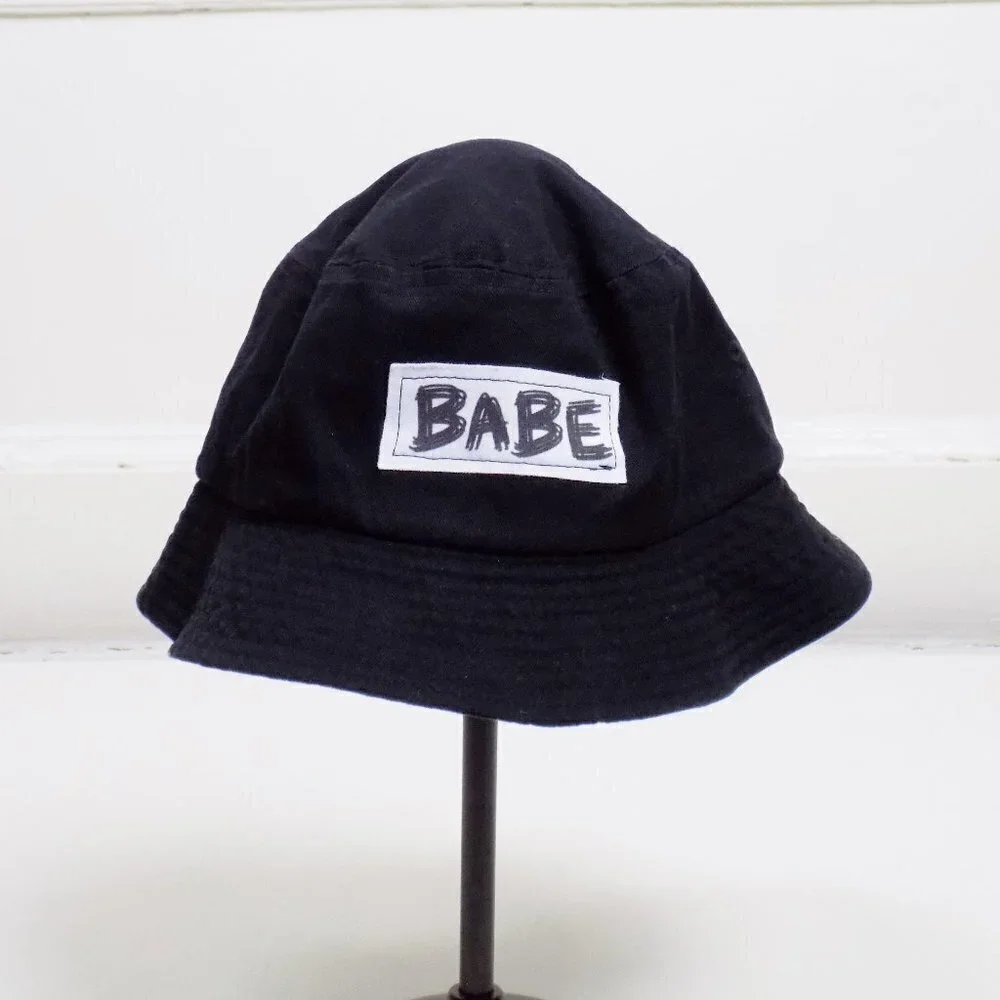 handmade bucket hat with patches 90's y2k babe